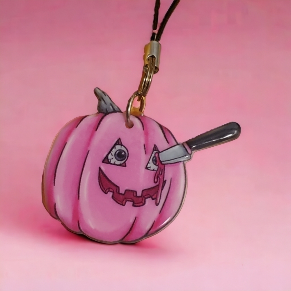 4/$15 🎃 Halloween Pumpkin Phone Charm 🎃